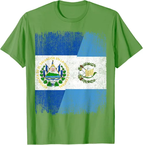 Vista 15 de Camiseta Half El Salvador Bandera de Guatemala con raíces guatemaltecas