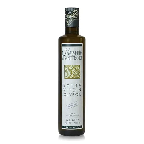 Vista 8 de Delicado aceite de oliva virgen extra italiano prensado en frío, aceite de oliva ligero para cocinar y freír, importado de Italia, 8.45 onzas