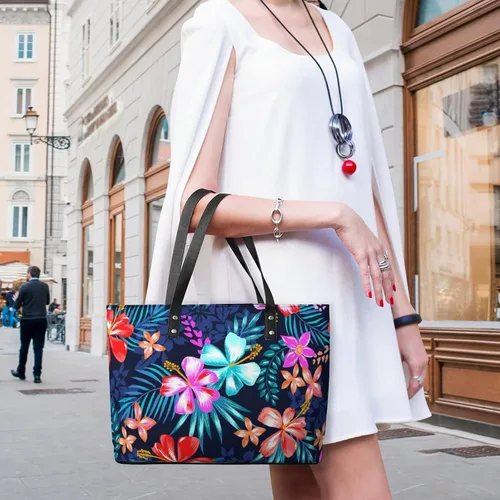 Vista 7 de Bolso de mano para mujer, bolso de hombro con asa duradera, bolso de cuero PU