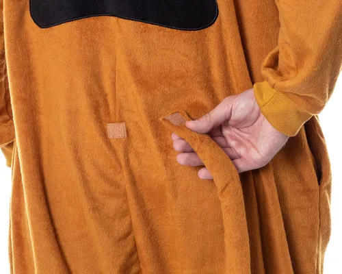 Vista 4 de INTIMO Scooby-Doo - Disfraz de pijama con capucha para hombre, Marrón