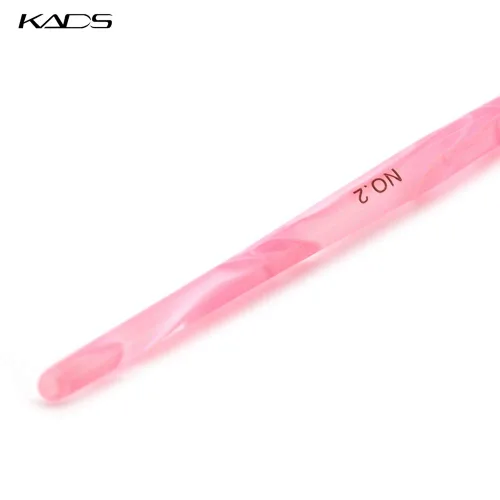 Vista 5 de KADS Kolinsky - Brocha de uñas acrílicas, diseño profesional de uñas, pincel para esmalte (2#)