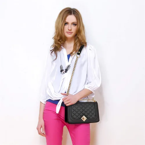 Vista 7 de Travistar Bolsos cruzados para mujer, bolsos pequeños de piel sintética, bolso de hombro, bolso de noche, bolsos acolchados con correa de cadena