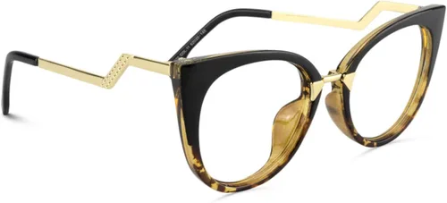Vista 3 de Zeelool Elegantes lentes de bloqueo de luz azul ojo de gato de gran tamaño para mujer Jacqueline FP0669