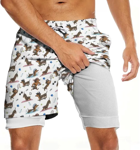 Vista 20 de CHILL·TEK Traje de baño para hombre con forro de compresión de secado rápido 2 en 1, traje de baño para playa