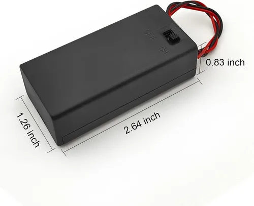 Vista 2 de VWEICYY Soporte de batería de 9 V, conector de batería de 9 V con interruptor, soporte de batería de 9 voltios con cables, ampliamente utilizado