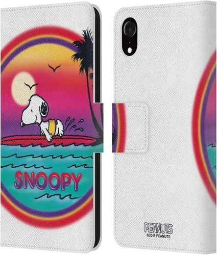 Vista 96 de Head Case Designs Funda de piel con licencia oficial de Peanuts Beach Surf Snoopy Boardwalk Airbrush compatible con Apple iPhone 11