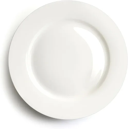 Vista 10 de IQCWOOD Platos de cena de porcelana blanca, juego de 6, 16.5 cm, platos de cena de porcelana, juego de platos blancos, platos blancos de cerámica