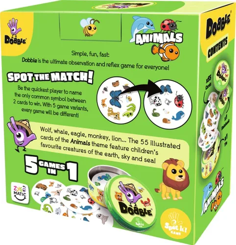 Vista 2 de Asmodee Dobble Animals Juego de cartas A partir de 4 años 2-8