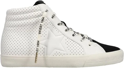Vista 3 de VINTAGE HAVANA Womens Lester Perforated High Sneakers Shoes Casual - White