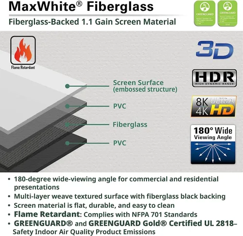 Vista 4 de Elite Screens VMAX 3 135" 16:9 Pantalla de proyector motorizada VMAX135UWH3 Negro