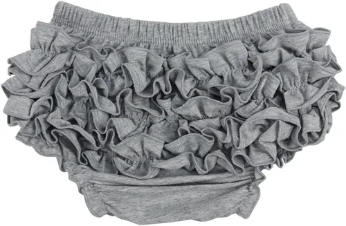 Vista 3 de Wennikids cubre pañal, pantalones cortos algodón para niña, S / 0-6 meses, Gris