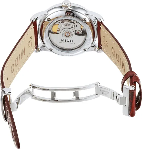 Vista 3 de Mido MIDO-M86004188 Baroncelli - Reloj analógico suizo automático marrón para hombre