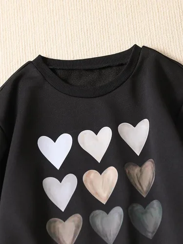 Vista 3 de SOLY HUX Girl's Graphic Print Long Sleeve Sweatshirt Top and Pants Set 2 Piece Outfits