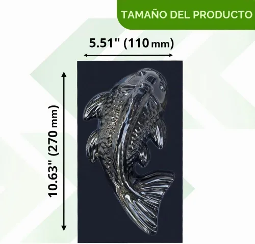 Vista 3 de Moldes de cemento para peces 3D, plástico ABS de 0.079 in, molde de hormigón a escala de pescado, decoración de piedra de pez, molde de plástico