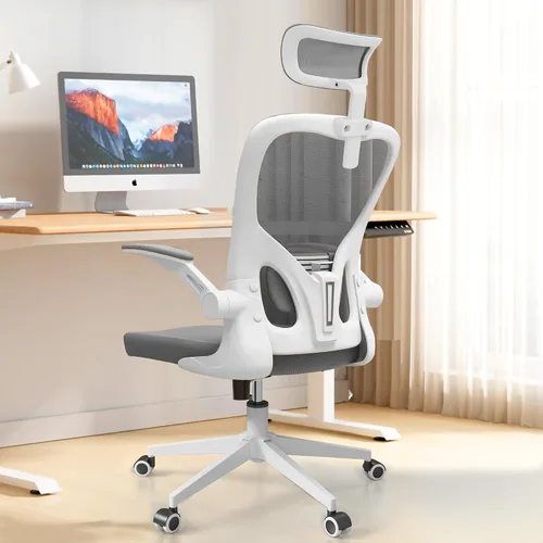 Vista 24 de Monhey Silla de oficina negra, silla de oficina ergonómica, silla de escritorio de oficina en casa para personas grandes y altas, silla