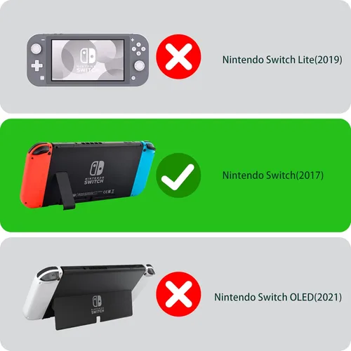 Vista 2 de Xcitifun Carrying Case Compatible with Nintendo Switch, Protector Joy-Con Case & Dock Cover & Travel Bag Case & Keychain 7 in 1 Accessories Kit Set