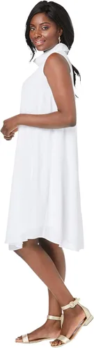 Vista 4 de Jessica London Vestido de cuello alto Georgette de talla grande para mujer