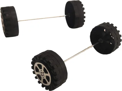 Vista 7 de EUDAX 50 unidades de rollo de plástico de 0.079 pulgadas de diámetro y 25 ejes de varilla redonda de eje STEM para bricolaje, juguete a control
