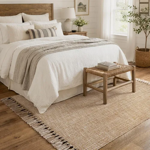 Vista 83 de Collive Alfombra de Baño Negra, 2' x 3' Tejida a Mano Lavable Alfombras Pequeñas de Cocina, Alfombra de Entrada Reversible de Algodón Alfombra