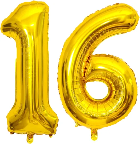 Vista 27 de Globo dorado grande de 40 pulgadas con letras del alfabeto de Mylar de aluminio de helio, globos de número grande para cumpleaños, aniversario