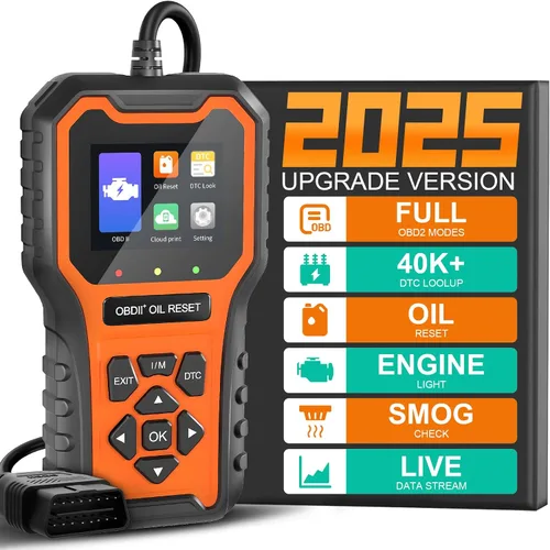 Vista 10 de Escáner OBD2, lector de código profesional para comprobar la luz del motor/restablecimiento de luz de aceite, herramienta de escaneo OBDII mejorada