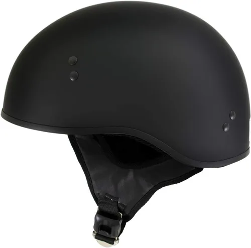 Vista 4 de Hot Leathers Avanzado Moto DOT Skull Cap Classic Half Cascos Biker HLD HLT