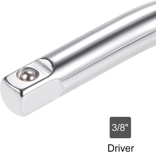 Vista 4 de uxcell Juego de disyuntor de enchufe de 1/2" y 3/8", llave de barra de extensión en forma de L, CR-V