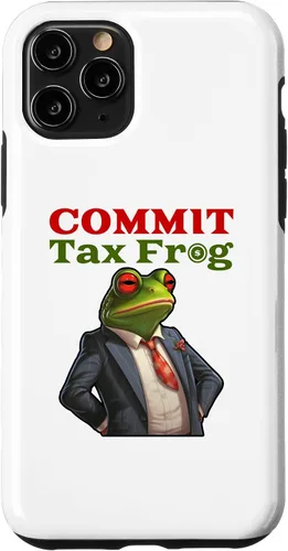 Vista 29 de Funda para iPhone 16 Commit Tax Frog Funny Fraud Meme Case