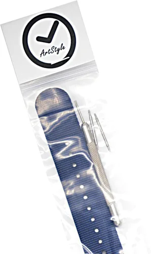 Vista 23 de ArtStyle Correa de reloj con correa de nailon de calidad de 0.069 pulgadas de grosor y hebilla cepillada resistente