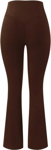 Vista 4 de Leggings acampanados para mujer, de cintura alta, corte de bota, pantalones de yoga elásticos, suaves, acampanados, para gimnasio, entrenamiento, 01