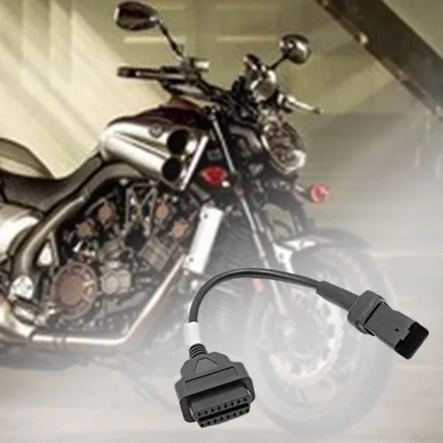 Vista 3 de 4 Pin a 16 Pin Cable adaptador OBD2 diagnóstico de fallas de motor y detector se adapta para la programación de ECU de motocicletas Ducati