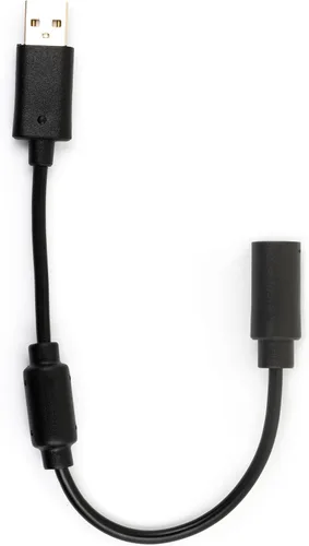 Vista 5 de 2pcs USB Breakaway Cord for Xbox 360 & Slim Wired Controller, Dongle Adapter Extension Cable Replacement (2pcs (Black))