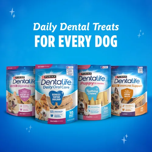 Vista 10 de Tratamientos diarios para el cuidado oral para perros pequeños, Purina DentaLife