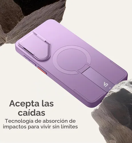 Vista 6 de SURITCH Funda protectora magnética para Samsung Galaxy S26 Plus, funda protectora magnética con cubierta de cámara y soporte de metal ajustable