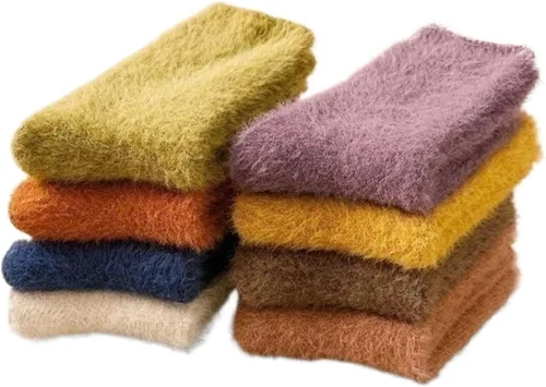 Vista 2 de TRENIS Ventilation Solid Socks Comfortable Socks Winter Warm Fluffy Bed Socks