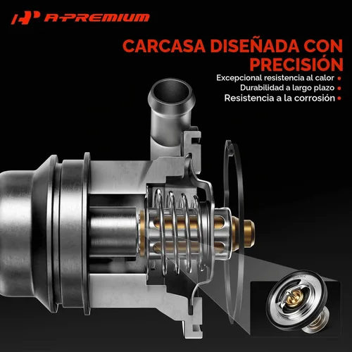 Vista 3 de A-Premium Conjunto de Carcasa de Termostato de Refrigerante de Motor con Junta Compatible con Mercedes-Benz C230 C250 C280 C300 C350 E280 E350 ML350