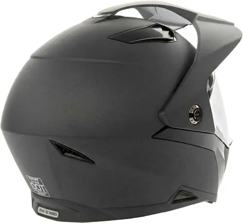 Vista 5 de MMG Casco dual deportivo de cara completa para motocicleta todoterreno y cuatrimoto (Modelo 23), color gris, XL