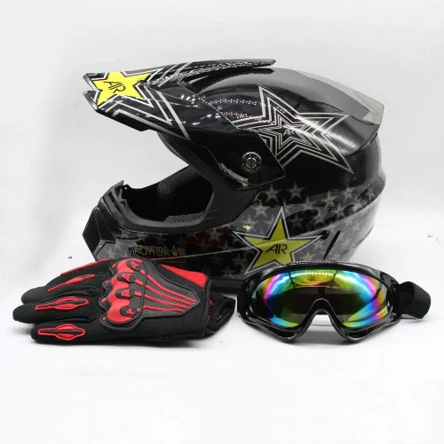 Vista 7 de Casco de motocross para adultos, casco de motocicleta, casco de descenso de carretera, motocicleta de cara completa, ATV Dirt Bike regalo, MTB