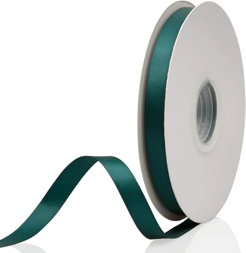 Vista 37 de Cinta de satén de doble cara verde manzana de 1-1/2 x 50 yardas, rollos de cinta de tela de alta densidad de color sólido, ideal para envolver