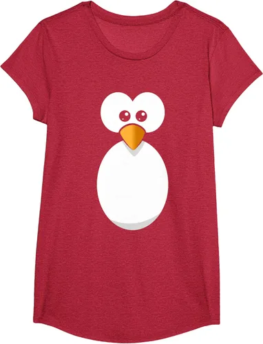 Vista 43 de Camiseta divertida con diseño de cara de pingüino o disfraz fácil, color negro, talla S