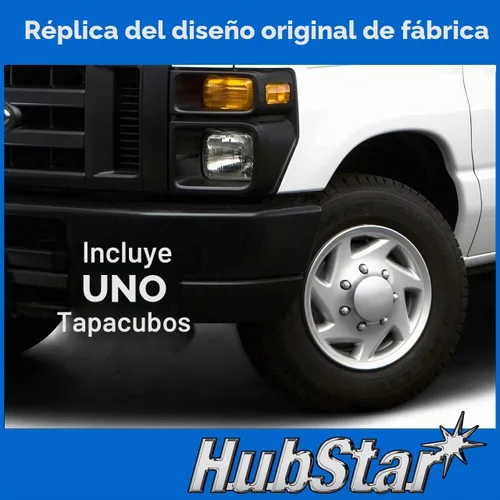 Vista 2 de Reemplazo de tapacubos para Ford Van 1998-2023, cubierta de rueda de 16 pulgadas de calidad premium y resistente (1 pieza)