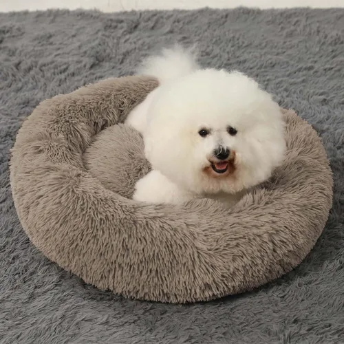 Vista 12 de Hachikitty Calming Donut Cuddler - Cama para perros medianos, 24 pulgadas