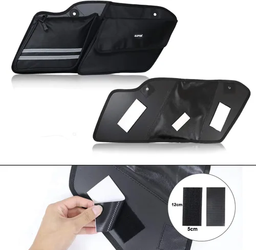 Vista 7 de AUFER Organizadores de alforjas de motocicleta para lado izquierdo y derecho, bolsas de almacenamiento, bolsa organizadora compatible con Touring