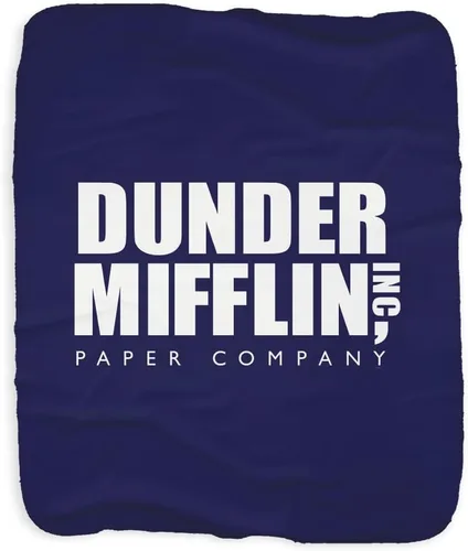 Vista 3 de NBC The Office Dunder Mifflin - Manta de sherpa con licencia oficial, 37 x 57 pulgadas