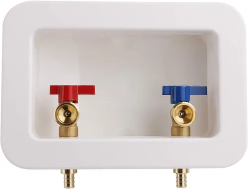 Vista 10 de Caja de Distribución Eléctrica para Lavadora con Detención de Martillo de Agua 1/2" de Conexión de Ajuste de Presión, con Válvula de Cierre