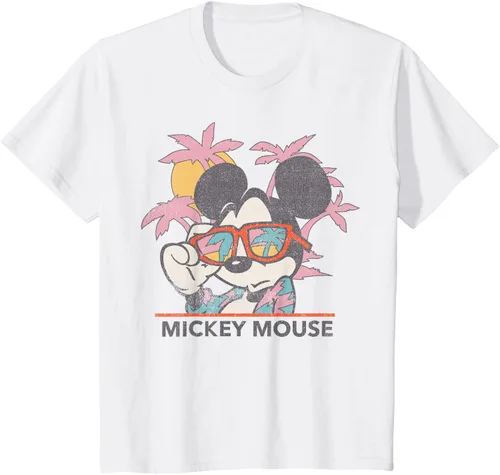 Vista 20 de Disney Mickey and Friends Mickey Mouse Tropical Retrato Camiseta S Negro