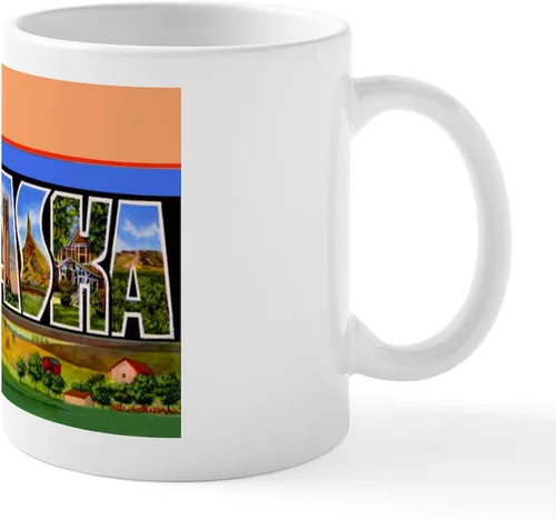 Vista 58 de CafePress I Love Nebraska Taza de café de cerámica de 11 oz (11.0 fl oz)