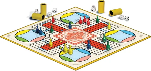 Vista 4 de Edición Real de Parchís, con gráficos encantadores, por Winning Moves Games USA Favorito clásico de la familia, fichas finas y tazas de dados