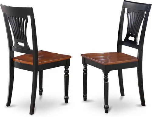 Vista 4 de East West Furniture AVPL5-BCH-W - Juego de mesa de cocina de 5 piezas para 4 personas, incluye una mesa de comedor ovalada con hoja de mariposa y 4