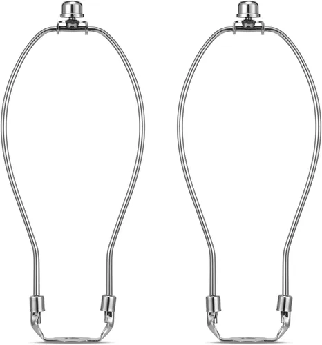 Vista 13 de Kit de soporte de arpa de lámpara de 8 pulgadas con remate y base de sillín desmontable de alta resistencia, juego de 2 accesorios de iluminación